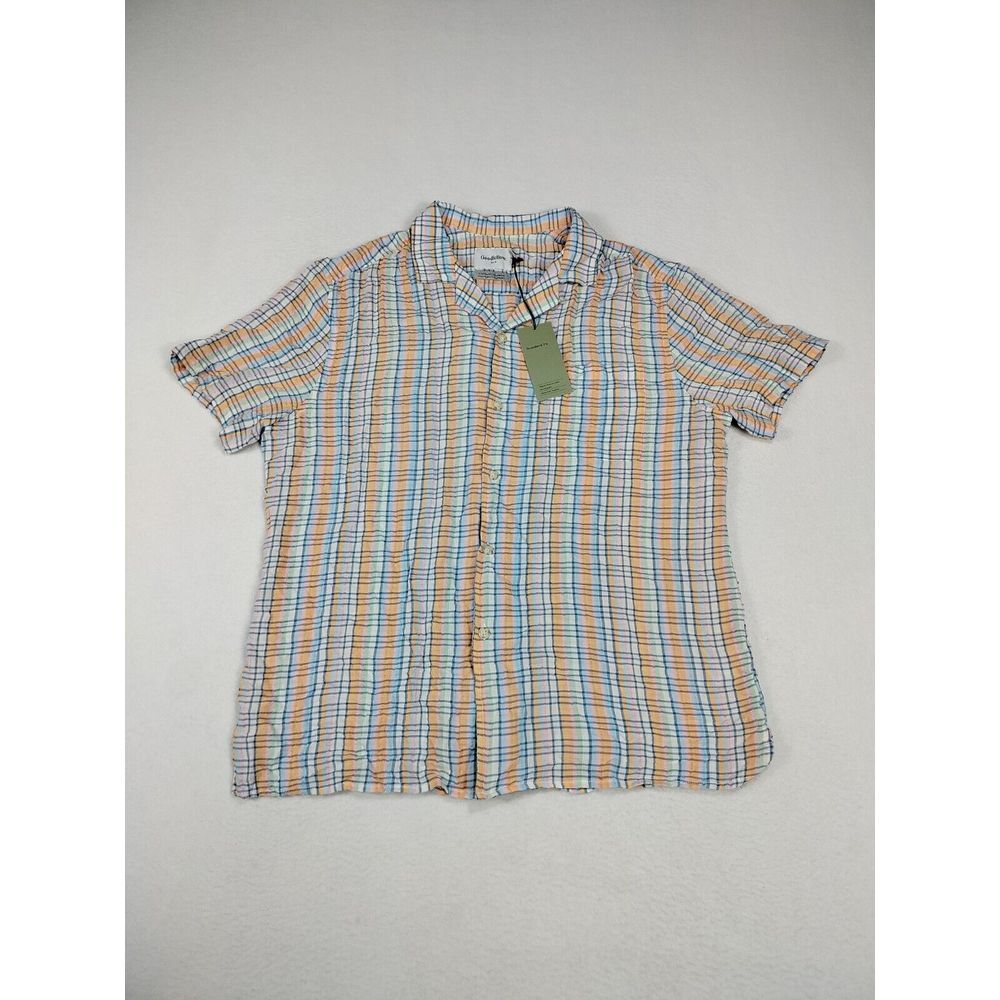 Goodfellow & Co Shirt Mens Large Multicolor Check Button Up Long Sleeve Workwear